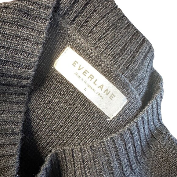 Everlane Blue Wool Blend Striped Crewneck Sweater Large - Picture 4 of 8